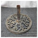 YD - Cast Iron Patio Umbrella Stand with Round cas