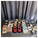 T1 - Collection of 8-Track Tapes and 45 Assortment