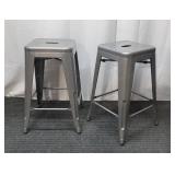 L1 - 24" Metal Counter Height Stool Indu Metal cou