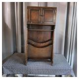 H1 - Oak Magazine Rack Cabinet with Cubb Solid oak