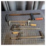 T4 - Assortment of Bar Clamps and F-Clam Collectio