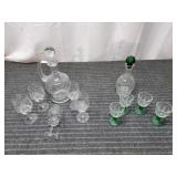 I3 - Two Glass Decanter Sets with Stemwa Collectio