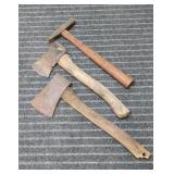 T2 - Lot of 3 Hatchets and Cross Peen Ha Collectio