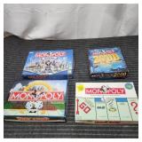 K1 - Lot of 4 Monopoly Board Games Vario Collectio