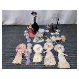 Collection of Porcelain Figurines and Vi Assortmen