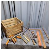 T5 - Wooden Crate with Assorted Hand Too Rustic wo
