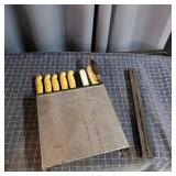 H3 - Edlund Knife Rack with Knives and S Edlund co