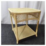 I1 - Woven Rope Side Table with Lower Sh Two-tier