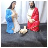 T1 - Holy Family Blow Mold Nativity Set Three-piec