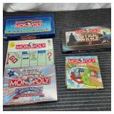 K1 - Collection of Five Monopoly Board G Lot of fi