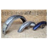 C1 - Motorcycle Fenders - Chrome and Blu Lot of th