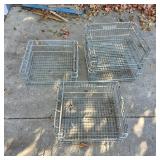 Yd - Metal Wire Storage Baskets with Han Set of me
