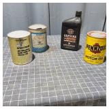 T6 - Lot of 4 Motor Oil Cans - Pennzoil, Collectio