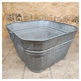 C1 - Galvanized Square Wash Tub with Rin Galvanize