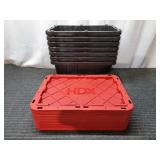 HDX Storage Totes with Lids - Stacked Se HDX heavy