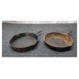 L5 - Two Cast Iron Skillets Including Wa Pair of c