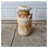 R3 - Painted Metal Milk Can with Lid Traditional m
