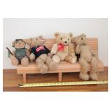 4 Bears on a Bench