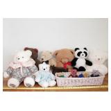 Plush Bears - 12 pc & Basket