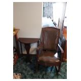 Wood Rocker & Half Round Table