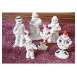 Porcelain and ceramic Clown figurines