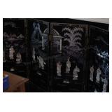 Asian theme fireplace screen