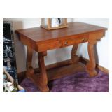 Maple table with drawer