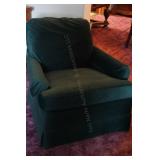 Green upholstered chair