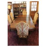 Ornate Vintage Dining Table w/6 Chairs