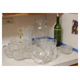 glassware 7pc on countertop