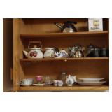 large bowl, platter, small cups,  steeper,