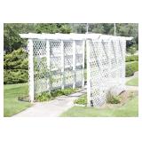 Pergola with lattice sides