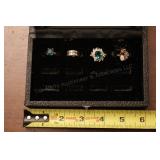 4 Ladies Rings in Case
