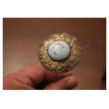 Vintage Silver Hat Pin w/Turquois