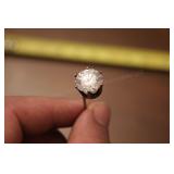 Vintage Hat Pin W/Large Rhinestone