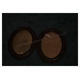 Pair of oval frames with Domed Glass