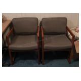Pair of upholstered office  chairs