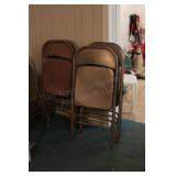 6 metal folding chairs