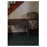 Card table & 4 chairs w/ pads