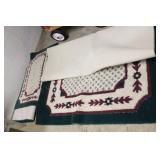 3 Green and pink Rug lot