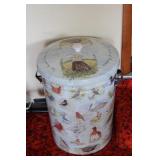 Metal Bird Seed Bucket & Seed