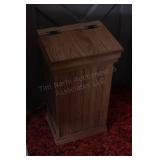 Wood Trash Bin