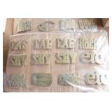12 Belt Buckles (NY, OKlahoma, Greek letters)