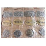 12 Belt Buckles (Toyota, Guzzi, BMW)