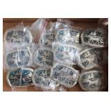12 Belt Buckles (trotting horse w/foal)