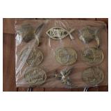 9 Belt Buckles (fish, Greek God)