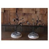 Pair of Earring trees w/ Earrings