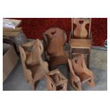 wood Doll furniture (high chair, truck, rocker,