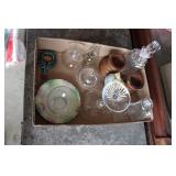 Decanter, stemware, pudding bowl, s&p, etc.