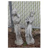 2 cement Grecian Ladies 28" high